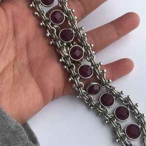 Lucky Brand gemstone reversible silver bracelet
